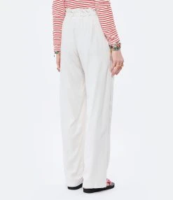 XIRENA Pantalon Talin Soie Ivoire -ANINE BING Boutique xiren look20220125 208