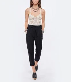 XIRENA Pantalon Fin Draper Coton Noir -ANINE BING Boutique xiren look20220126 113