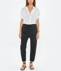 XIRENA Pantalon Fin Draper Coton Noir 8 XIRENA Pantalon Fin Draper Coton Noir -ANINE BING Boutique xiren look20220608 67