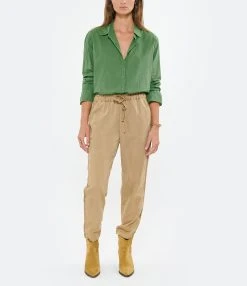 XIRENA Pantalon Rex Sable Foncé -ANINE BING Boutique xiren look20220608 93