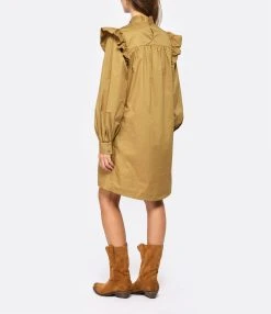 XIRENA Robe Nyla Coton Marron Gold -ANINE BING Boutique xiren look20220824 467