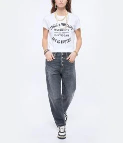 Zadig & Voltaire Tee-shirt Walk Blason Coton Blanc -ANINE BING Boutique zadig look20211216 162
