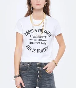 Zadig & Voltaire Tee-shirt Walk Blason Coton Blanc -ANINE BING Boutique zadig look20211216 163