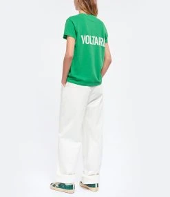 Zadig & Voltaire Tee-shirt Zoe ZV Coton Vert Garden -ANINE BING Boutique zadig look20220810 105