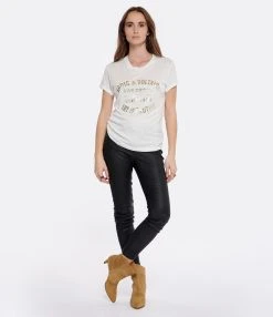Zadig & Voltaire Tee-shirt Walk Blason Coton Blanc Doré 8 Zadig & Voltaire Tee-shirt Walk Blason Coton Blanc Doré -ANINE BING Boutique zadig look20221222 308