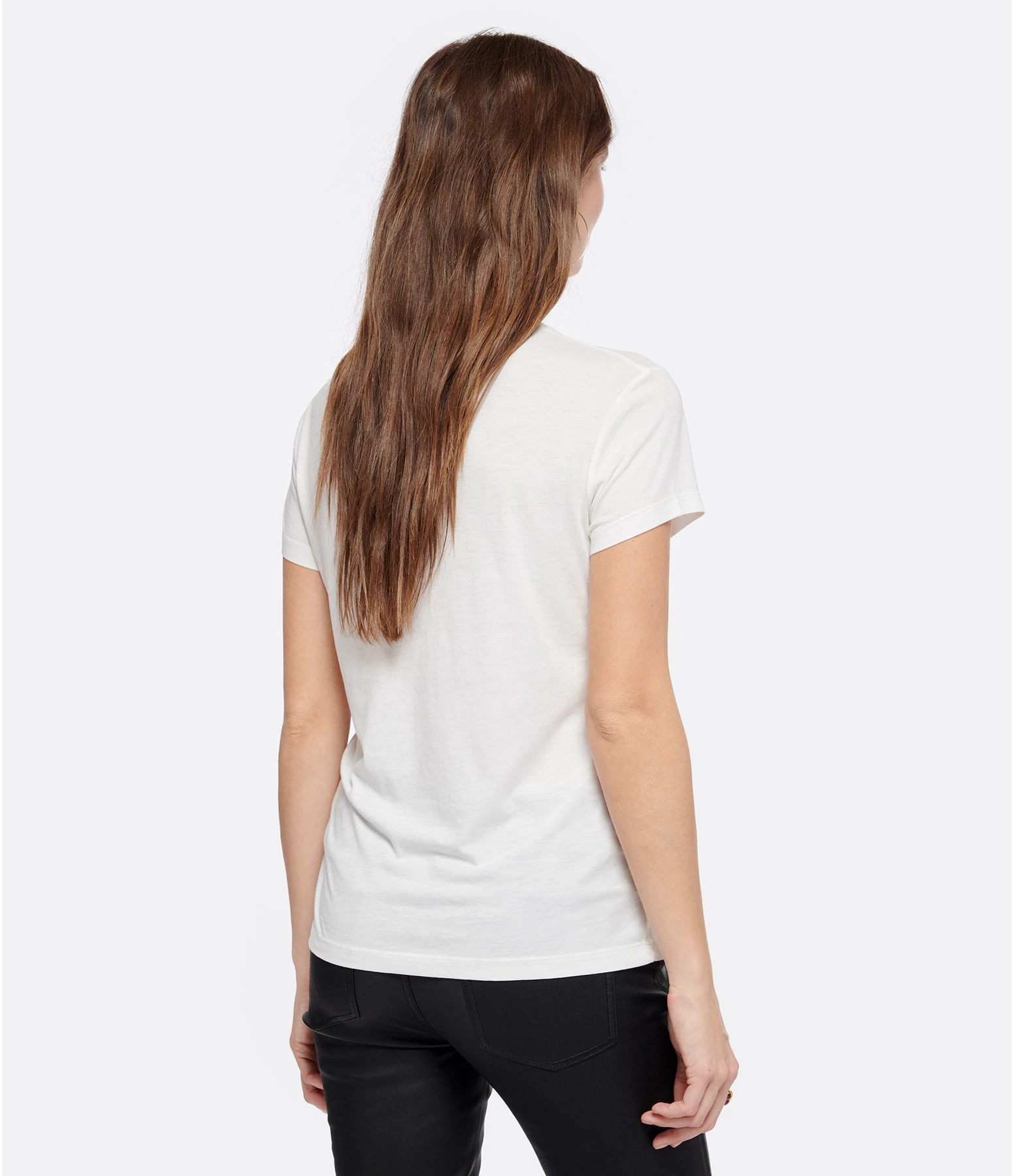 Zadig & Voltaire Tee-shirt Walk Blason Coton Blanc Doré 6 Zadig & Voltaire Tee-shirt Walk Blason Coton Blanc Doré – Image 4