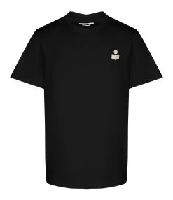 MARANT ÉTOILE Tee-shirt Zewel Coton Organique Noir Écru