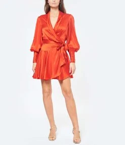 Zimmermann Robe Wrap Soie Rouge 8 Zimmermann Robe Wrap Soie Rouge -ANINE BING Boutique zimme look20221110 186 1