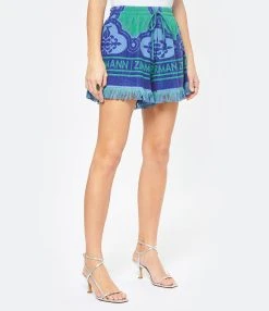 Zimmermann Short Tiggy Éponge Bleu Vert 8 Zimmermann Short Tiggy Éponge Bleu Vert -ANINE BING Boutique zimme look20221110 245