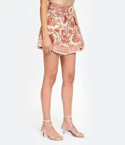 Zimmermann Short Vitali Lin Fleuri Sépia -ANINE BING Boutique zimme look20221129 374