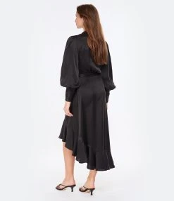 Zimmermann Robe Wrap Soie Noir -ANINE BING Boutique zimme look20230110 158