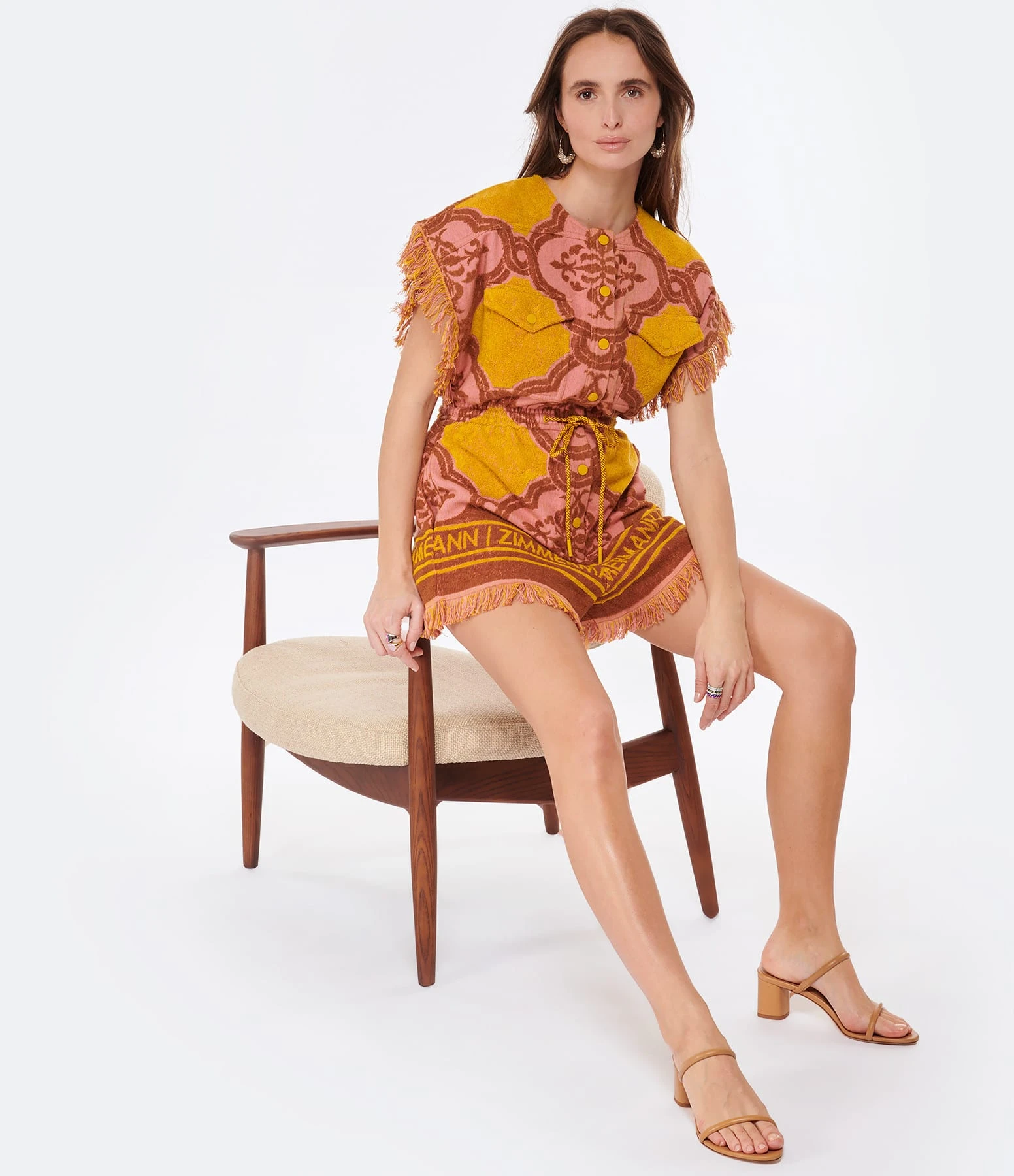 Zimmermann Combinaison Cira Coton Rose Jaune 5 Zimmermann Combinaison Cira Coton Rose Jaune – Image 3