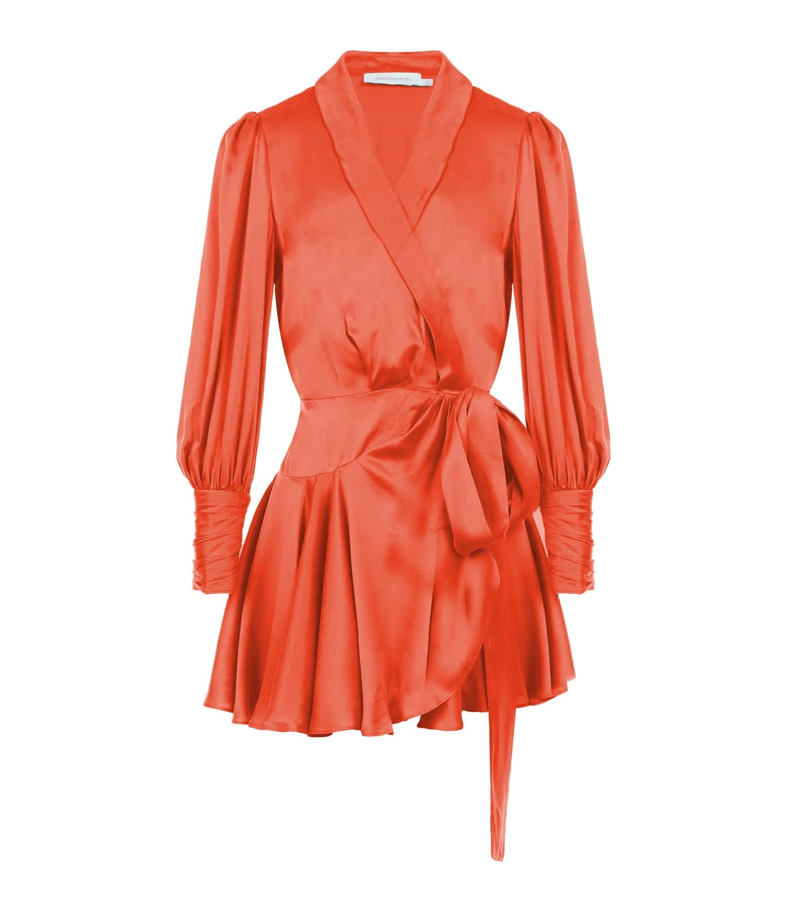 Zimmermann Robe Wrap Soie Rouge 3 Zimmermann Robe Wrap Soie Rouge