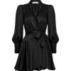 Zimmermann Robe Wrap Soie Noir -ANINE BING Boutique zimme30939 pck20201207 1 1