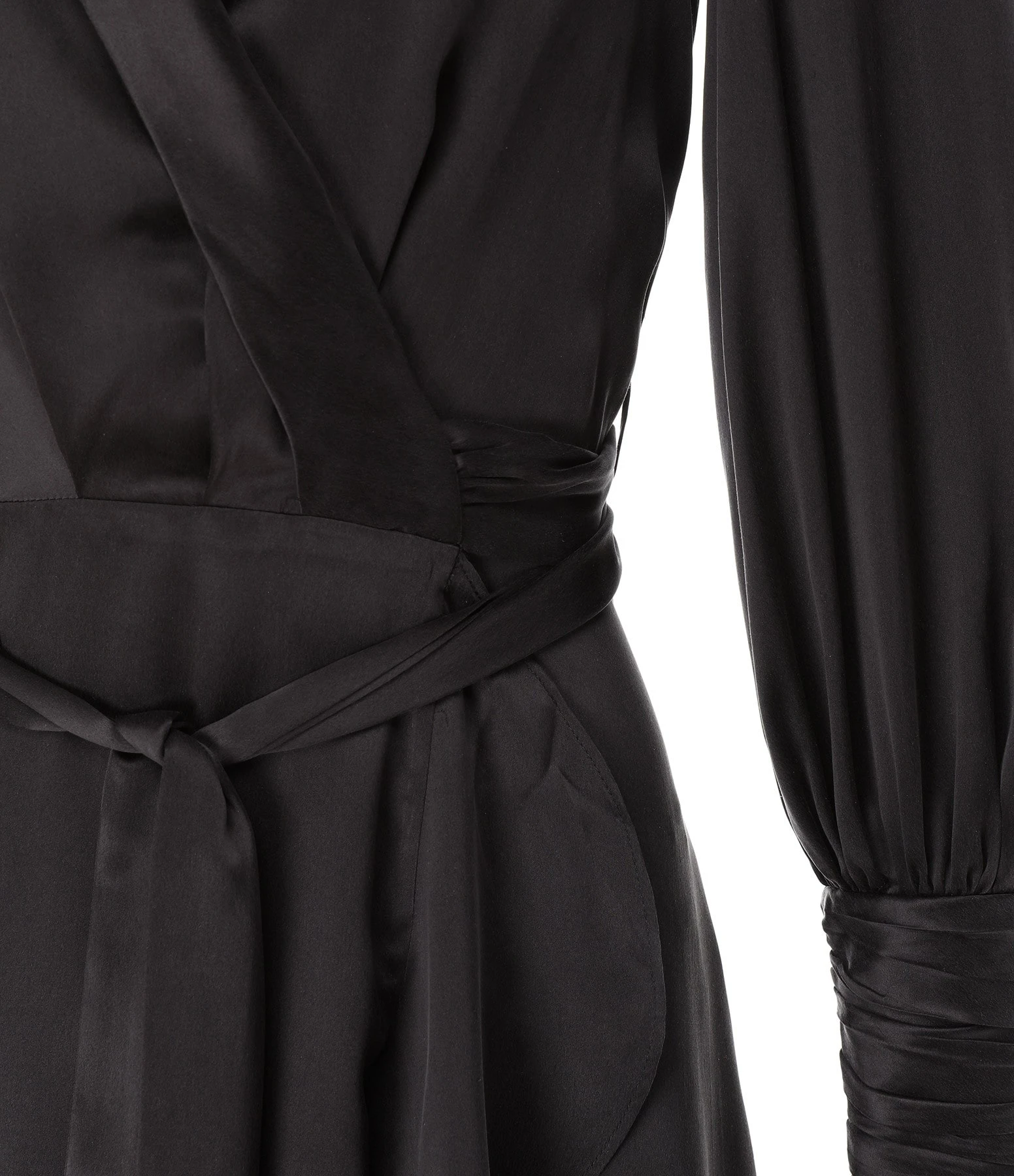 Zimmermann Robe Wrap Soie Noir 4 Zimmermann Robe Wrap Soie Noir – Image 2
