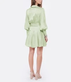 Zimmermann Robe Wrap Soie Vert Clair 9 Zimmermann Robe Wrap Soie Vert Clair -ANINE BING Boutique zimmeve look20220118 382 1