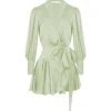 Zimmermann Robe Wrap Soie Vert Clair 2 Zimmermann Robe Wrap Soie Vert Clair -ANINE BING Boutique zimmeve38450 pck20220107 1 1 1